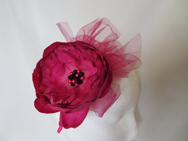 Raspberry Pink Penny Blossom Headband