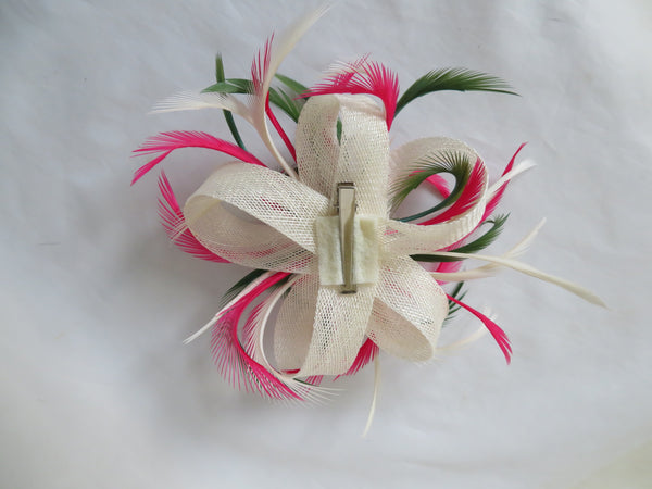 Ivory Cerise Pink and Olive Green Mini Lily