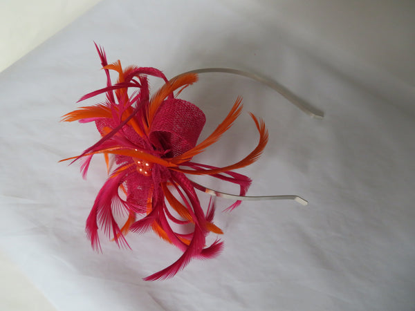 Dark Cerise Raspberry Pink and Orange Mini Lily