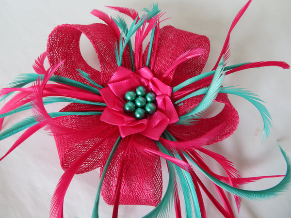 Cerise Raspberry Pink and Jade Green Lily