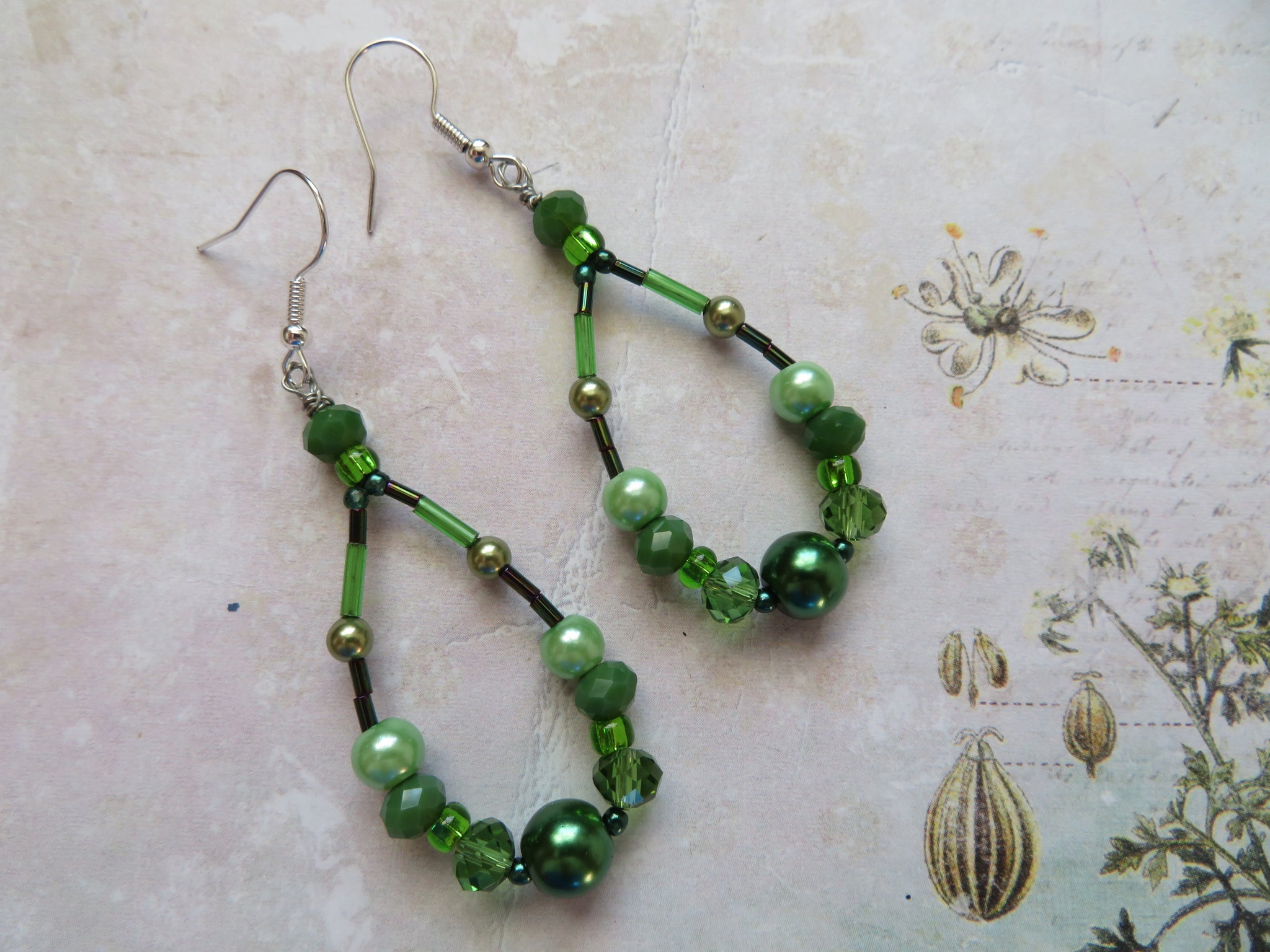 Leafy Glades Beaded Earrings
