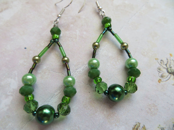 Leafy Glades Beaded Earrings