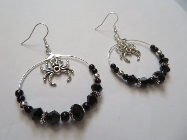 Spiderella Crystal Earrings