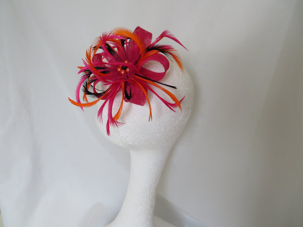 Cerise Pink Black and Orange Mini Lily