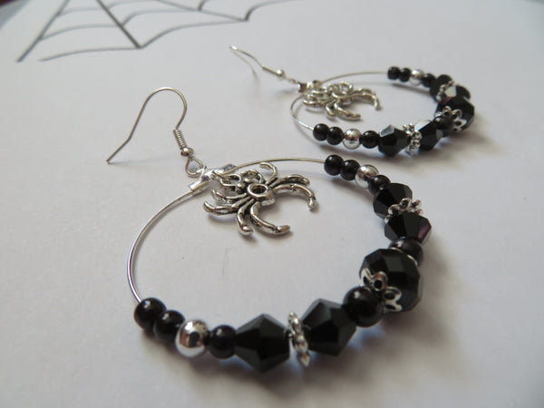 Spiderella Crystal Earrings