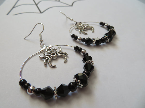 Spiderella Crystal Earrings