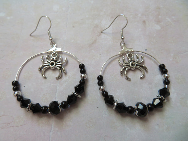 Spiderella Crystal Earrings