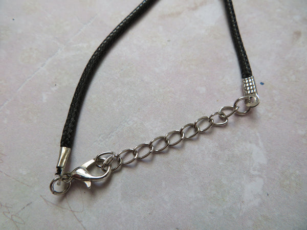 Silver & Black Crystal Pentagram Necklace