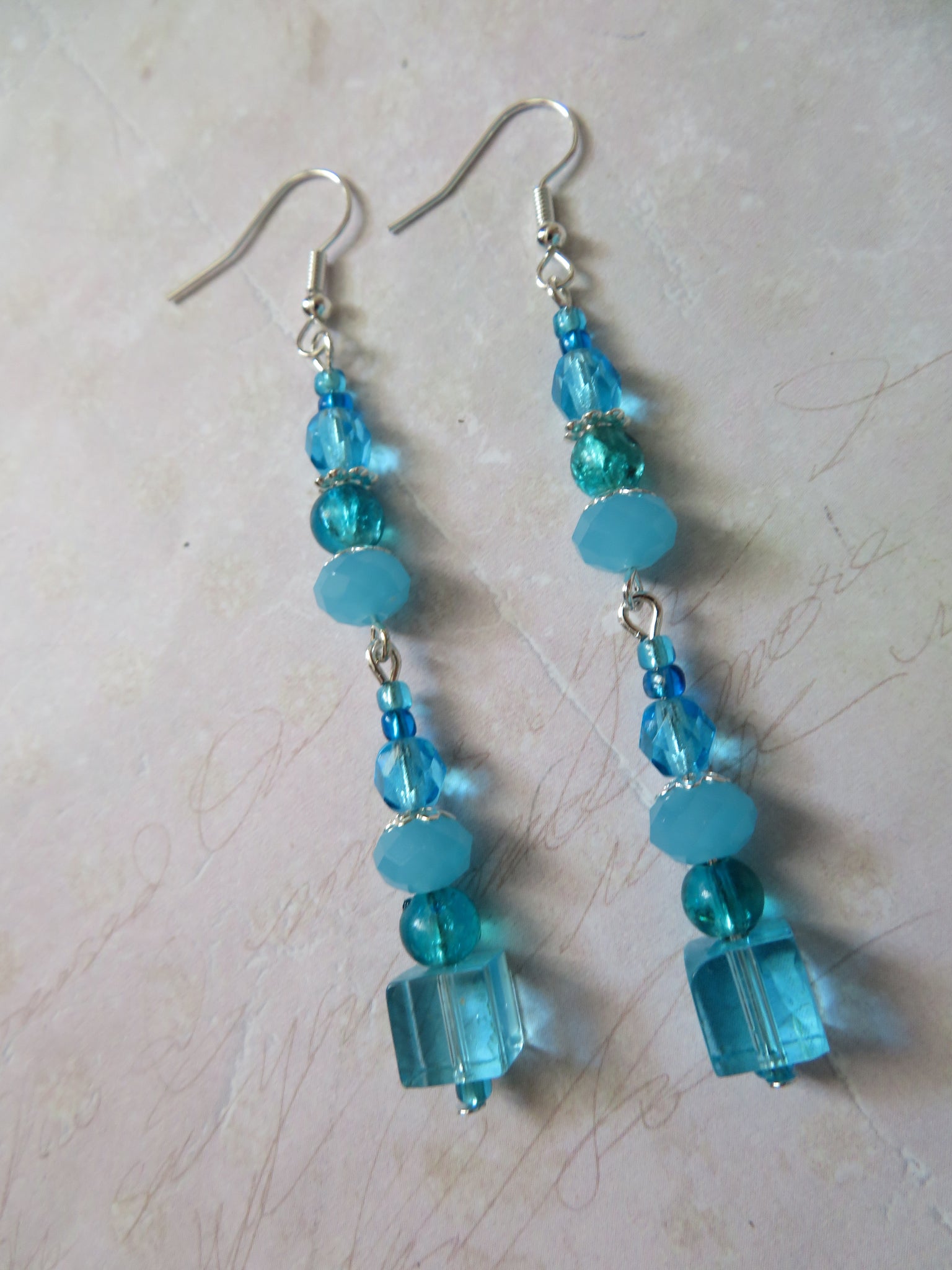 Blue Mirage Drop Dangle Earrings