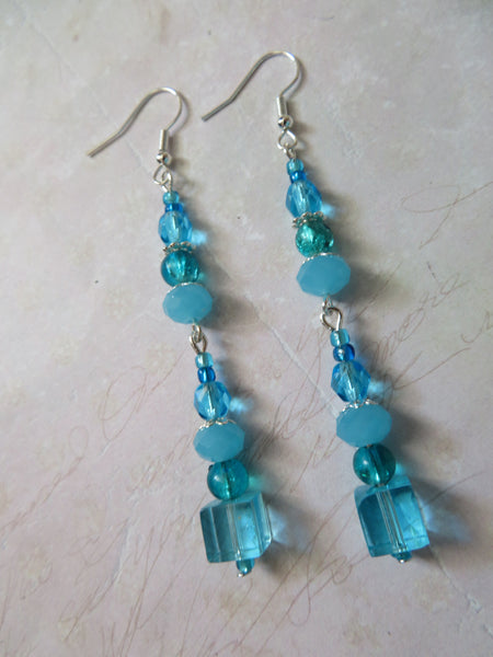 Blue Mirage Drop Dangle Earrings