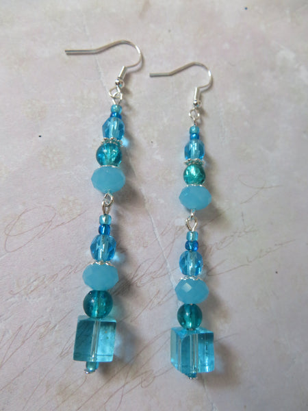 Blue Mirage Drop Dangle Earrings
