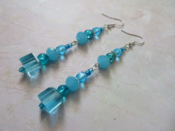 Blue Mirage Drop Dangle Earrings