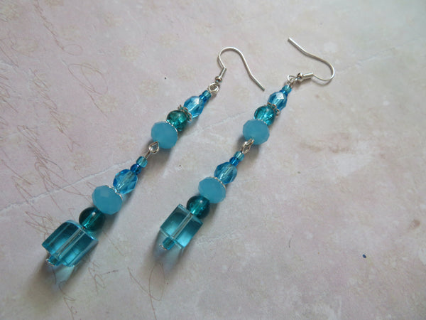 Blue Mirage Drop Dangle Earrings