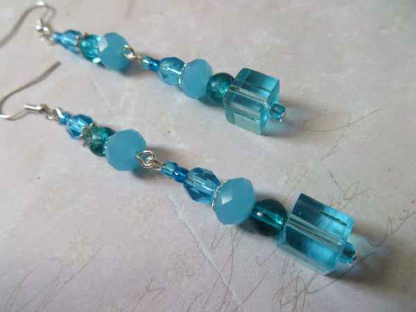 Blue Mirage Drop Dangle Earrings