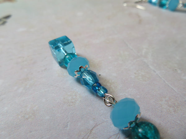 Blue Mirage Drop Dangle Earrings