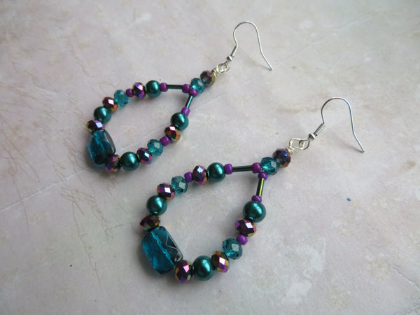 Violet Tides Crystal Earrings