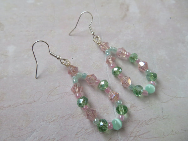 Rosemint Drops Crystal Earrings