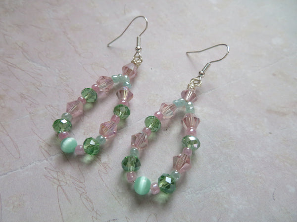 Rosemint Drops Crystal Earrings