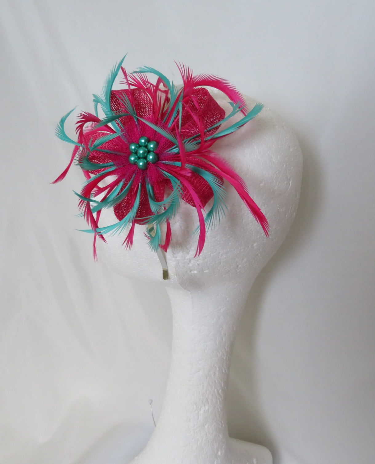 Cerise Raspberry Pink and Jade Cyan Green Mini Lily