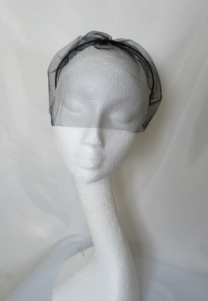 Black Tulle Headband Veil