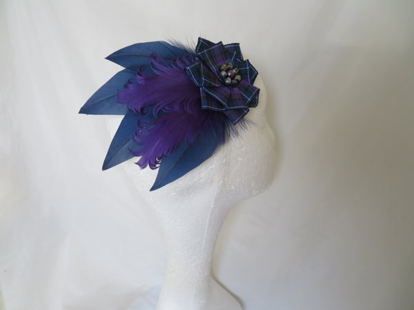 Navy & Purple Pride of Scotland Hair Clip