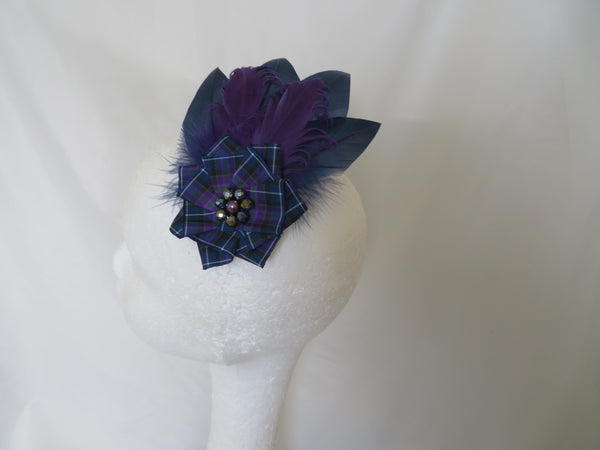 Navy & Purple Pride of Scotland Hair Clip