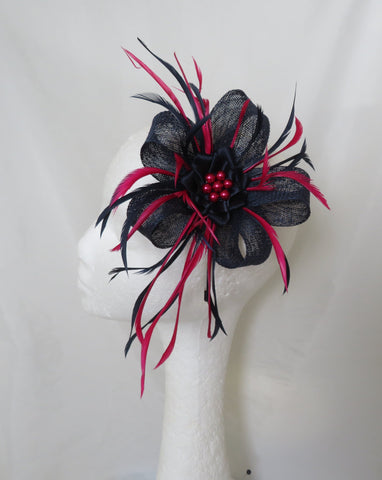 Navy Blue & Cerise Pink Lily