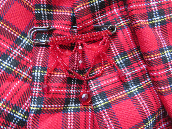 Beaded Swag Kilt Brooch Pin