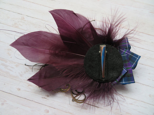 Aubergine & Navy Pride of Scotland Hair Clip