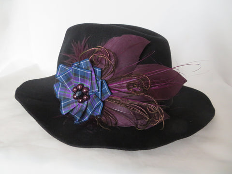 Aubergine & Navy Pride of Scotland Hair Clip