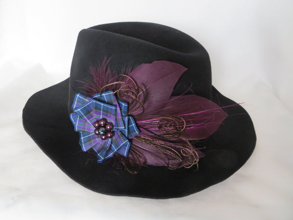 Aubergine & Navy Pride of Scotland Hair Clip