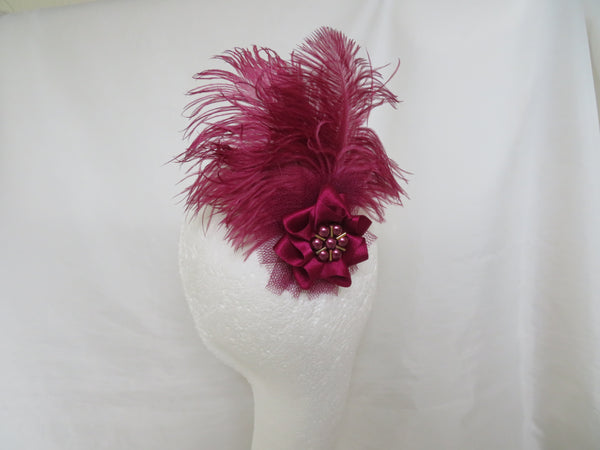 Plum Burgundy Austen Feather Clip