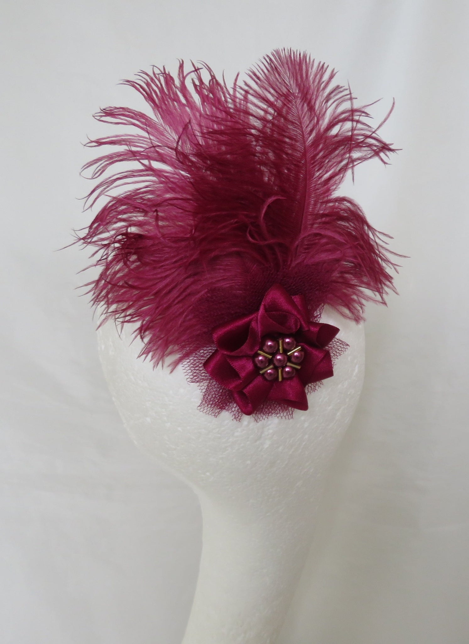 Plum Burgundy Austen Feather Clip