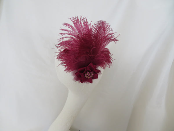 Plum Burgundy Austen Feather Clip