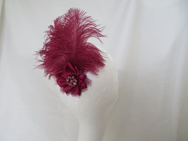 Plum Burgundy Austen Feather Clip