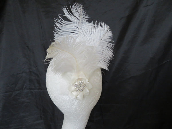 Ivory White Austen Feather Clip