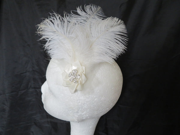 Ivory White Austen Feather Clip