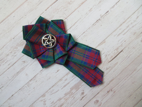 Lindsay Tartan Ruffle Brooch