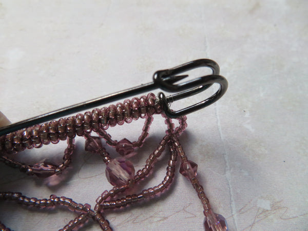 Beaded Swag Kilt Brooch Pin