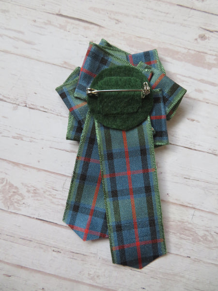 Flower of Scotland Tartan Thistle Brooch