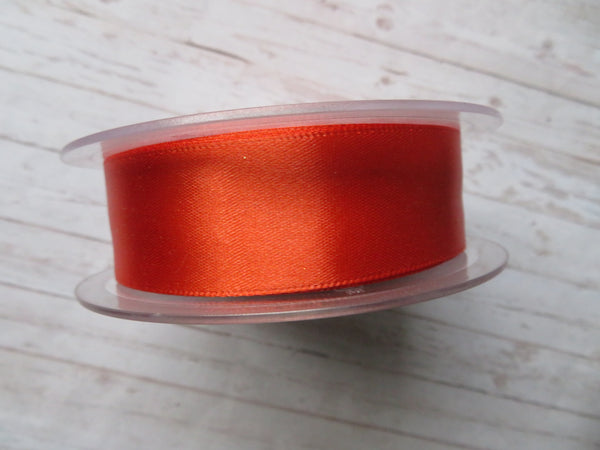 Orange Single Face Satin Ribbon Roll 25 mm wide x 22.5 m