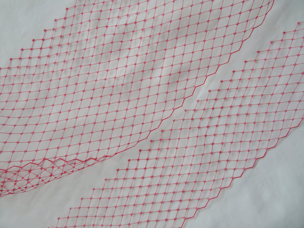 Red Narrow Bandeau Eye Veil