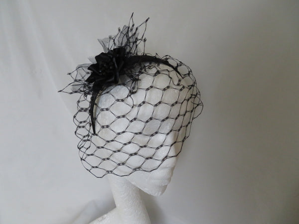 Black Veiled Headband