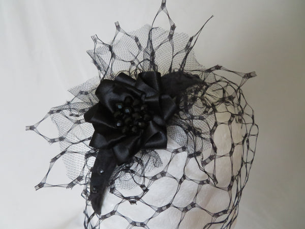 Black Veiled Headband