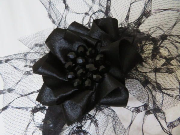 Black Veiled Headband