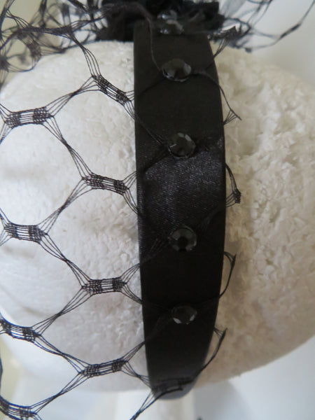 Black Veiled Headband