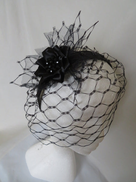 Black Veiled Headband
