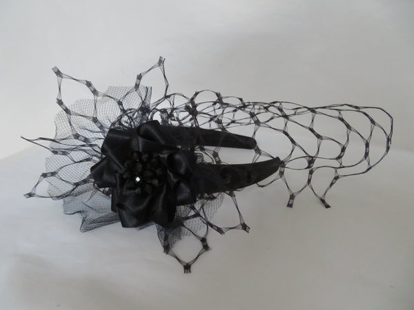 Black Veiled Headband