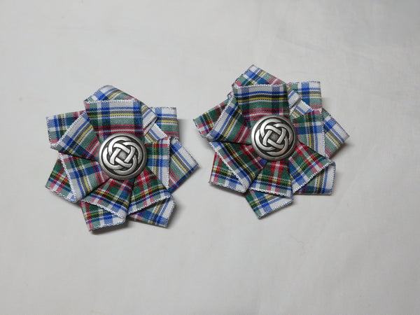 Dress Stewart Tartan Shoe Clips