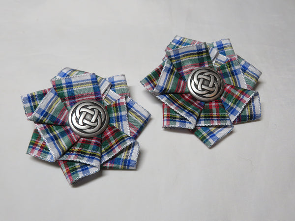 Dress Stewart Tartan Shoe Clips